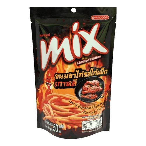 Палочки пшеничные Vfoods Mix хрустящие со вкусом острой корейской курицы 50 г