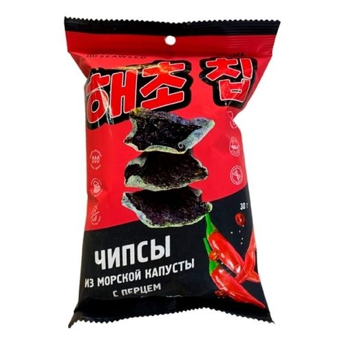 Чипсы из морской капусты Eat Seaweed с перцем 30 г