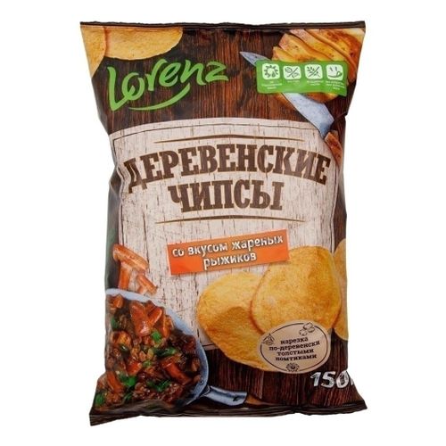 Чипсы картофельные Lorenz Деревенские чипсы со вкусом жареных рыжиков 150 г