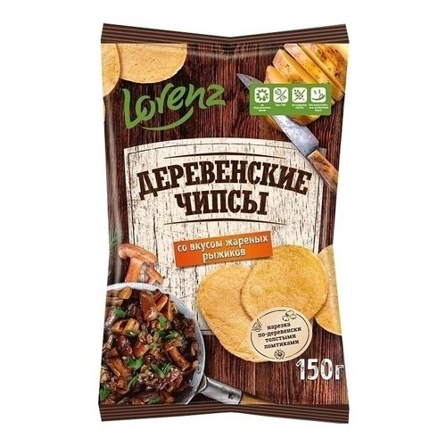 Чипсы картофельные Lorenz Деревенские чипсы со вкусом жареных рыжиков 150 г