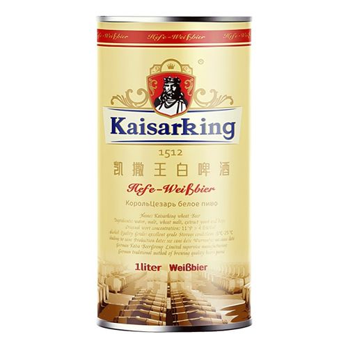 Пиво Kaisar King светлое нефильтрованное пастеризованное 1 л