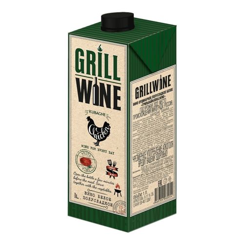 Вино Grillwine белое полусладкое 1 л Россия