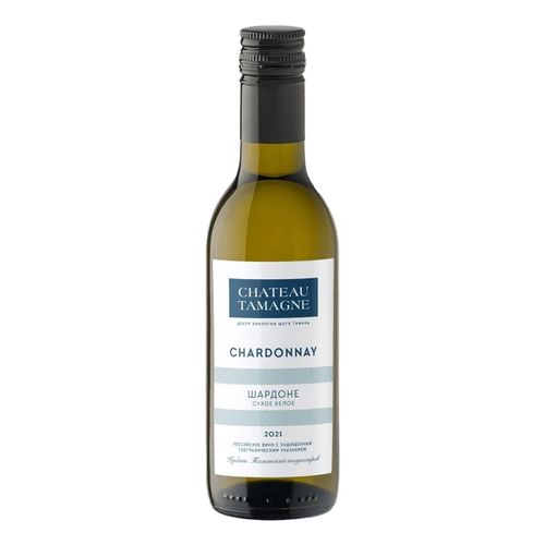 Вино Chateau Tamagne Chardonnay белое сухое 187 мл Россия