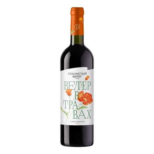Вино Скалистый берег Ветер в Травах красное сухое 750 мл Россия