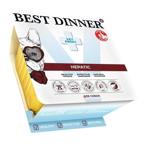 Влажный корм Best Dinner Vet Profi Hepatic с курицей с заболеванием печени для собак 100 г