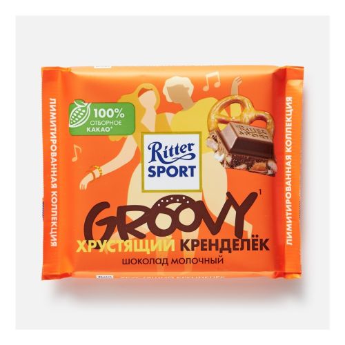 Шоколад Ritter Sport молочный хрустящий кренделек 100 г