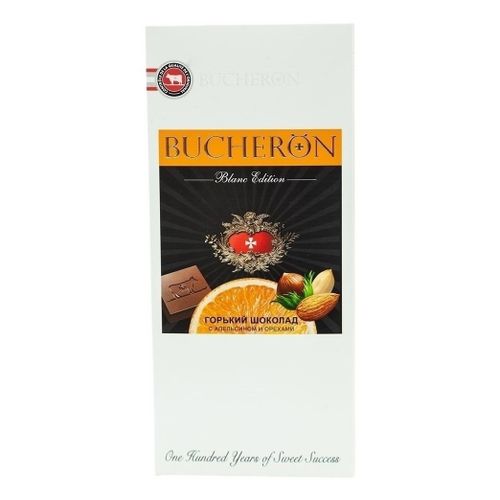 Шоколад Bucheron Blanc edition горький с апельсином и орехами 85 г