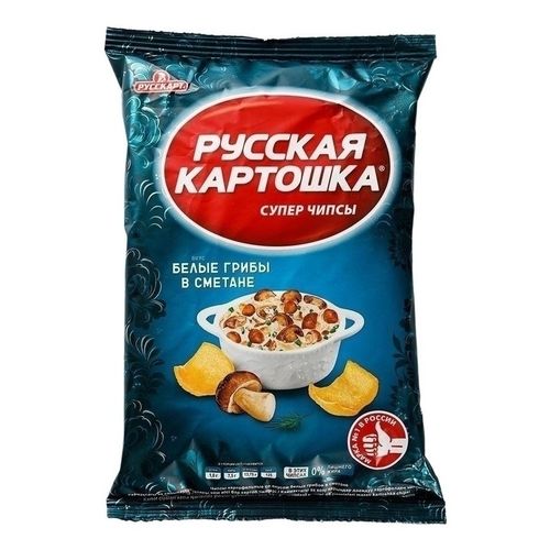 Чипсы картофельные Русская Картошка белые грибы-сметана 105 г