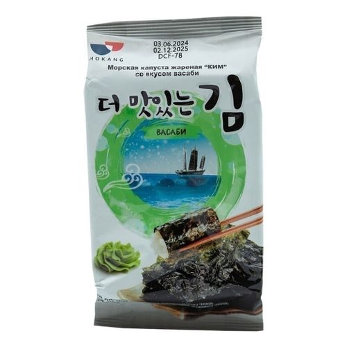 Морская капуста Hokang Ким обжаренная со вкусом васаби листы 5 г