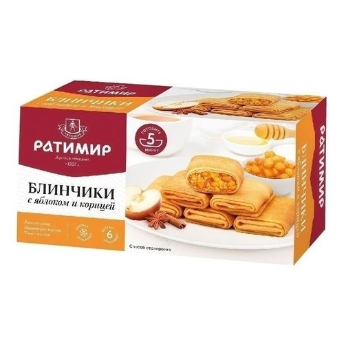 Блинчики Ратимир с яблоком и корицей замороженные 420 г