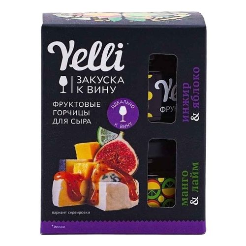Горчица Yelli фруктовая инжир-яблоко-манго 100 г