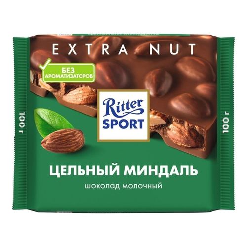 Шоколад Ritter Sport Extra Nut Цельный миндаль молочный 100 г