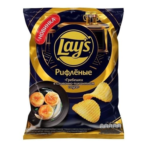 Чипсы картофельные Lay's гребешки в сливочном соусе 105 г
