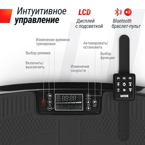 Виброплатформа UNIX Fit Boost 4D Black, до 150 кг, 120 скоростей, с ...