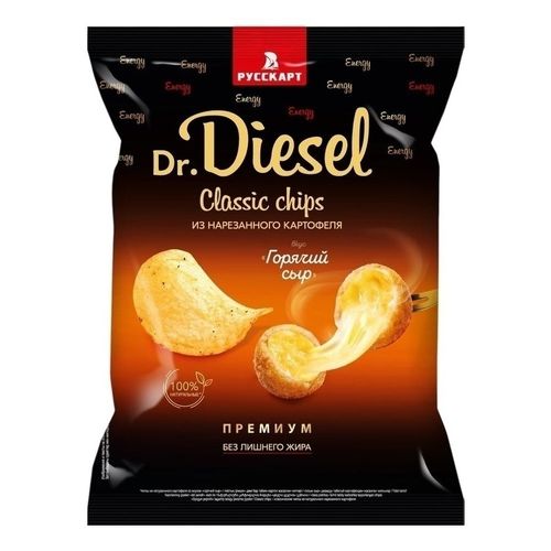 Чипсы картофельные Dr. Diesel Сlassic горячий сыр 120 г