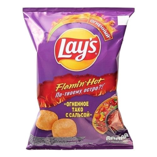 Чипсы картофельные Lay's огненное тако с сальсой 105 г