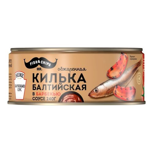 Килька Mr. Fish & Chips в соусе Барбекю 240 г