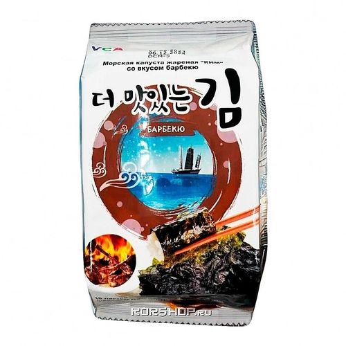 Морская капуста Hokang Ким жареная барбекю листы 5 г