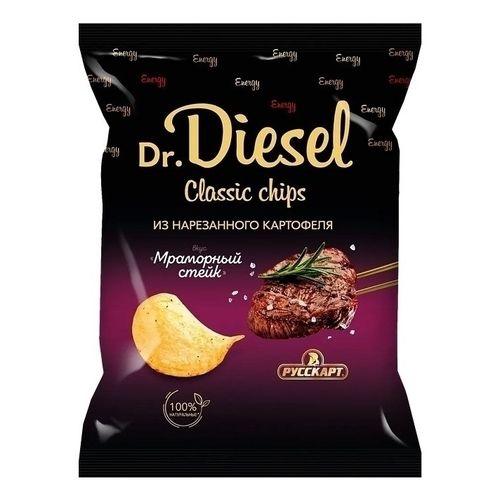 Чипсы картофельные Dr.Diesel мраморный стейк 120 г