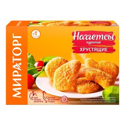 Наггетсы куриные Мираторг Хрустящие замороженные 250 г