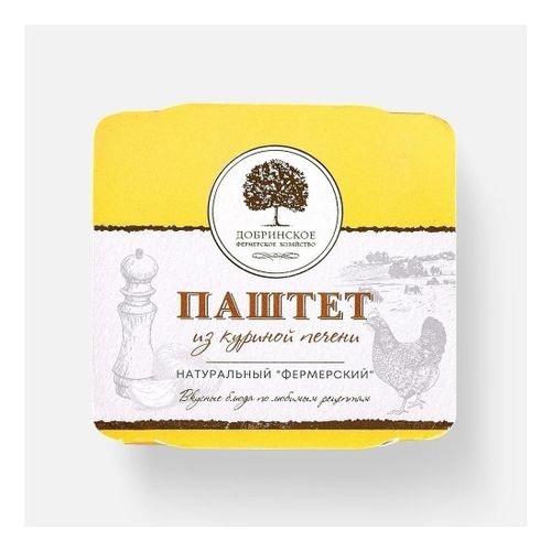Паштет из куриной печени Добринское фермерское хозяйство Фермерский натуральный 100 г
