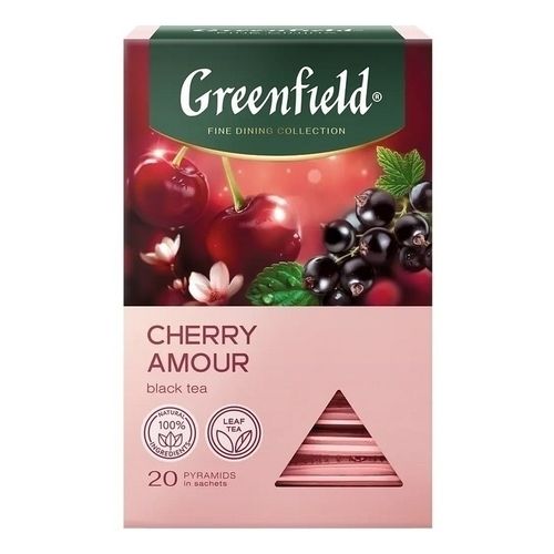 Чай чёрный Greenfield с ароматом вишни и мятой 1,5 г х 20 шт
