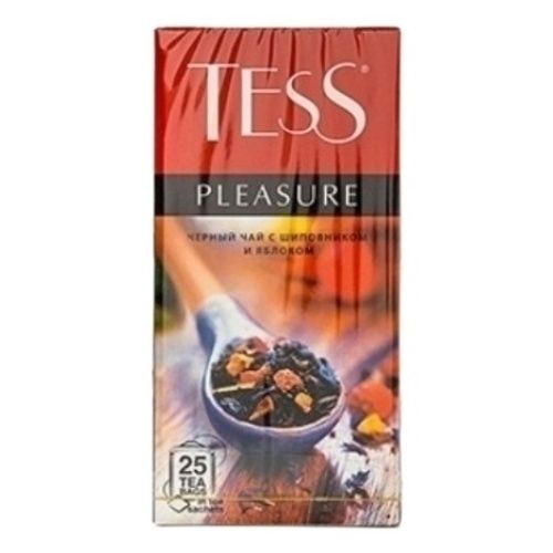 Чай черный Tess Pleasure с шиповником и яблоком в пакетиках 1,5 г х 25 шт