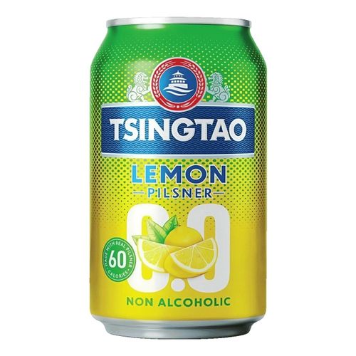 Безалкогольное пиво Tsingtao Lemon Non Alcoholic светлое фильтрованное пастеризованное 330 мл