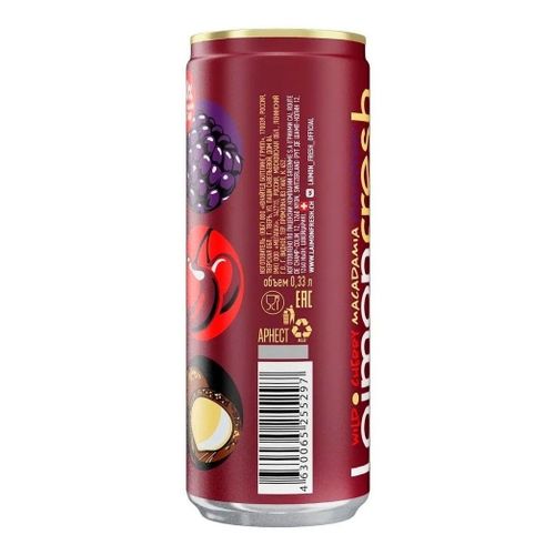 Напиток Limon Fresh дикая вишня-ежевика-макадамия 330 мл