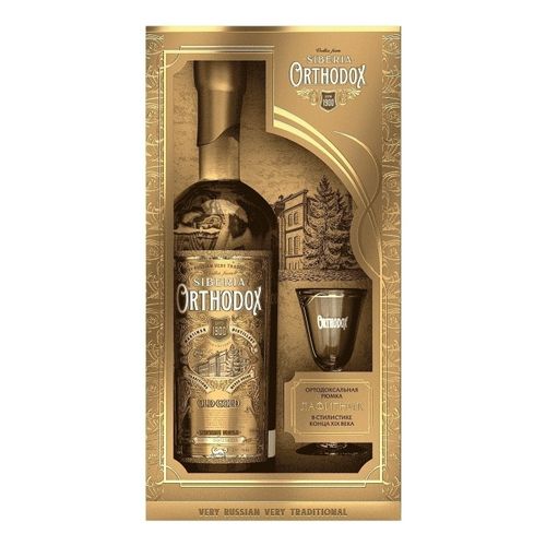 Водка Orthodox Old Gold 1 л с лафитником