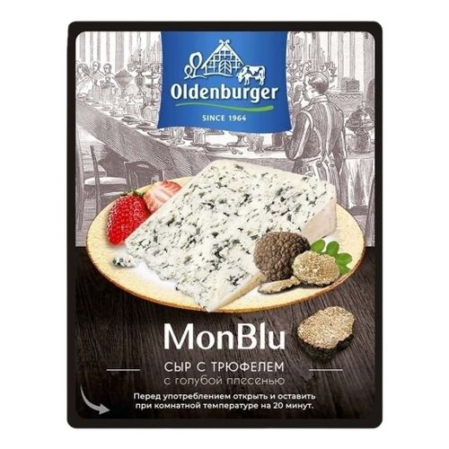 Сыр мягкий MonBlu с голубой благородной плесенью и трюфелями 60% 100 г