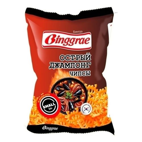 Чипсы пшеничные Binggrae Джанпонг Острый со вкусом морепродуктов 40 г