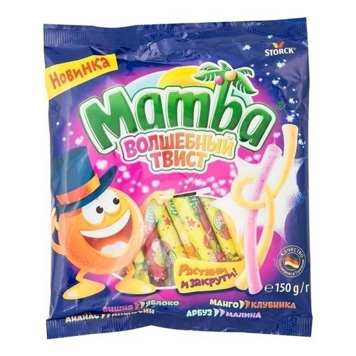 Конфеты жевательные Mamba Волшебный твист 150 г