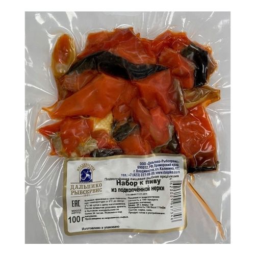 Нерка Дальпико-Рыбсервис К пиву подкопчённая кусочки 100 г