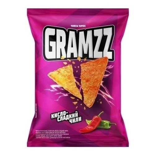 Чипсы кукурузные Gramzz Начос со вкусом кисло-сладкий чили 55 г