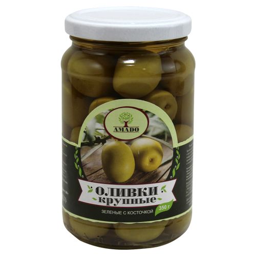 Оливки Amado крупные с косточкой 350 г
