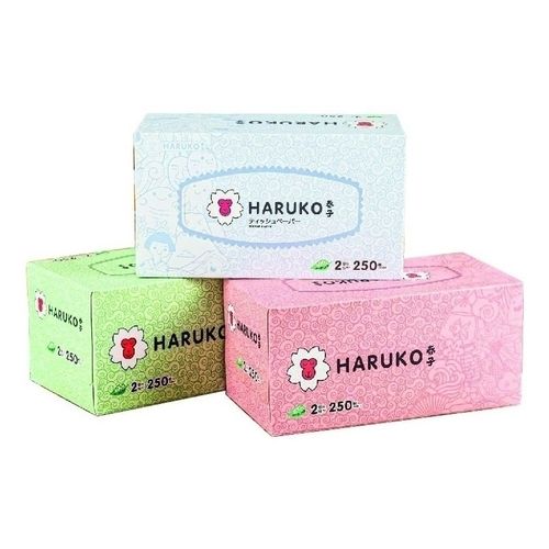 Сухие косметические салфетки Haruko двухслойные 250 шт