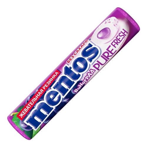 Жевательная резинка Mentos Pure Fresh Виноград с экстрактом зеленого чая без сахара 15,5 г