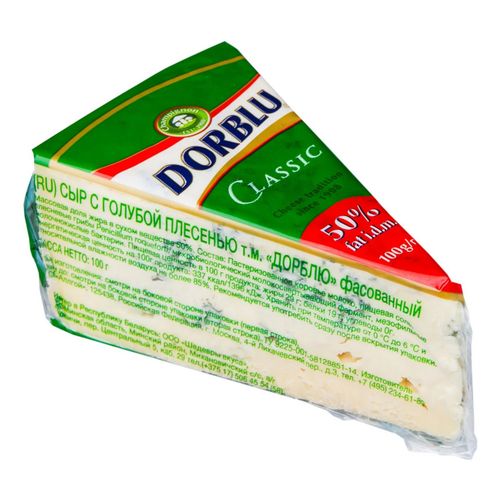 Сыр мягкий Dorblu Classic с голубой плесенью 50% БЗМЖ 100 г