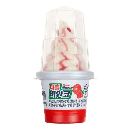 Мороженое Lotte Double Bianco клубника-яблоко БЗМЖ 137 г