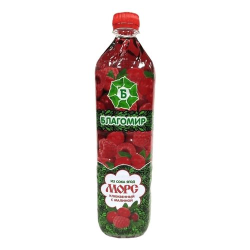 Морс Благомир клюквенный с малиной 1 л