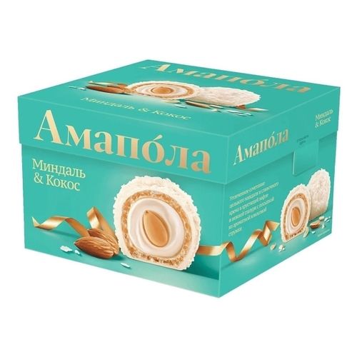 Конфеты вафельные Amapola Миндаль и кокос 100 г