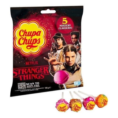 Карамель Chupa Chups Stranger Things Right Side Up фруктовая 120 г ...
