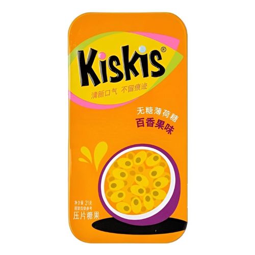 Леденцы Kis-Kis мятные со вкусом маракуйи 21 г