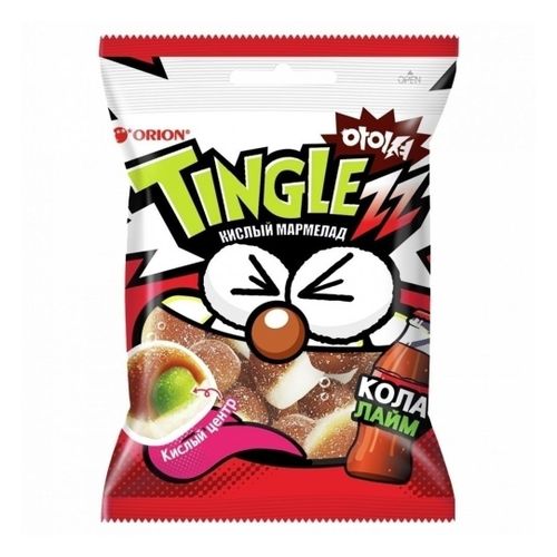 Мармелад Orion Tinglezz со вкусом колы и лайма жевательный 50 г