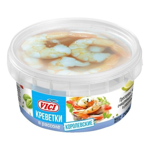 Креветки Vici королевские с хвостом в рассоле 200 г