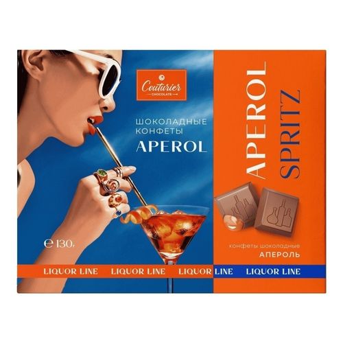 Конфеты шоколадные Шоколадный кутюрье Liqueur Line Aperol Spritz 130 г
