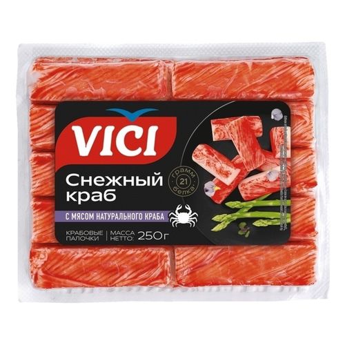 Крабовые палочки Vici с мясом натурального краба охлажденные 250 г