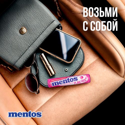 Жевательная резинка Mentos Pure Fresh Тутти фрутти с экстрактом зеленого чая без сахара 15,5 г