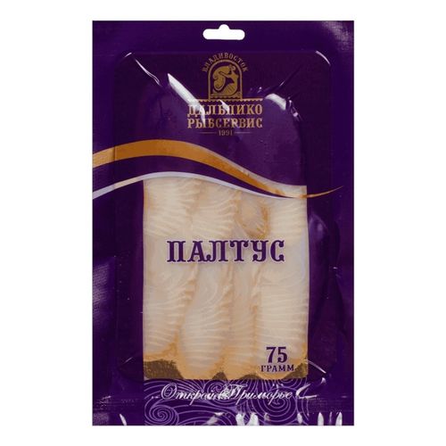 Палтус чёрный Дальпико-Рыбсервис подкопчёный филе-ломтики 75 г